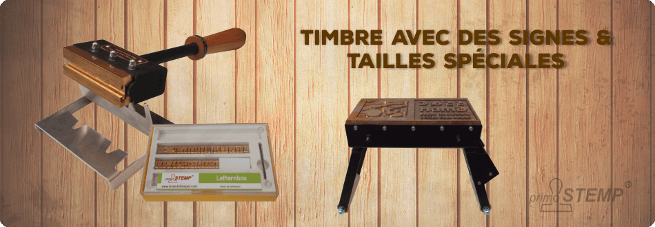 Timbre avec des signes &
tailles spciales